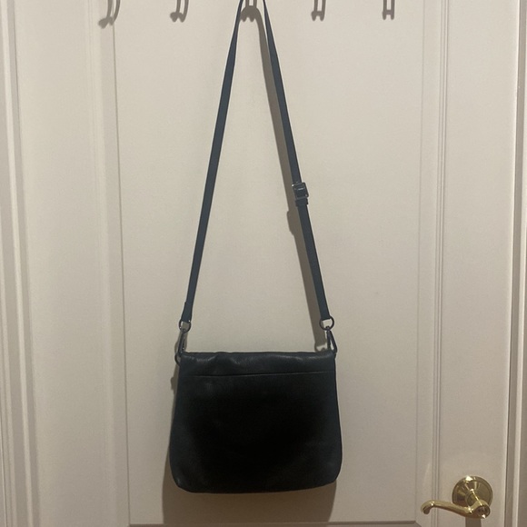 MARGOT New York Black Leather Crossbody Handbag Purse Messenger Saddlebag $168 - Picture 9 of 12